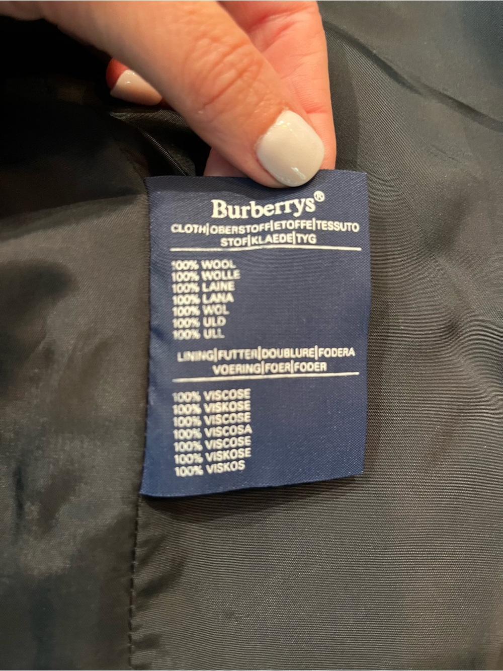 Vintage Burberrys Made in England 100% Wool Velvet Collar Blazer Jacket M - Picture 5 of 10
